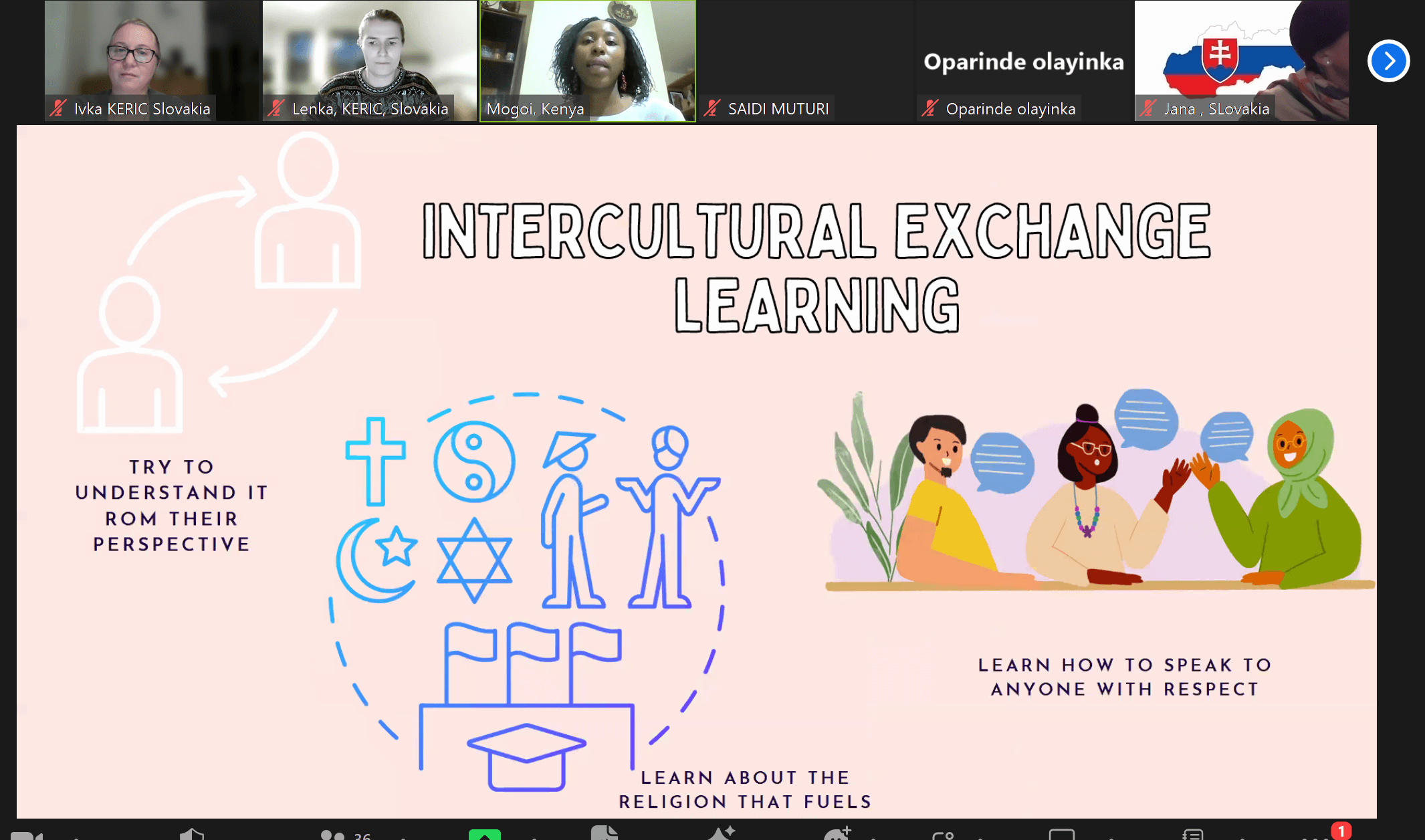 intercultural exchange zoom call