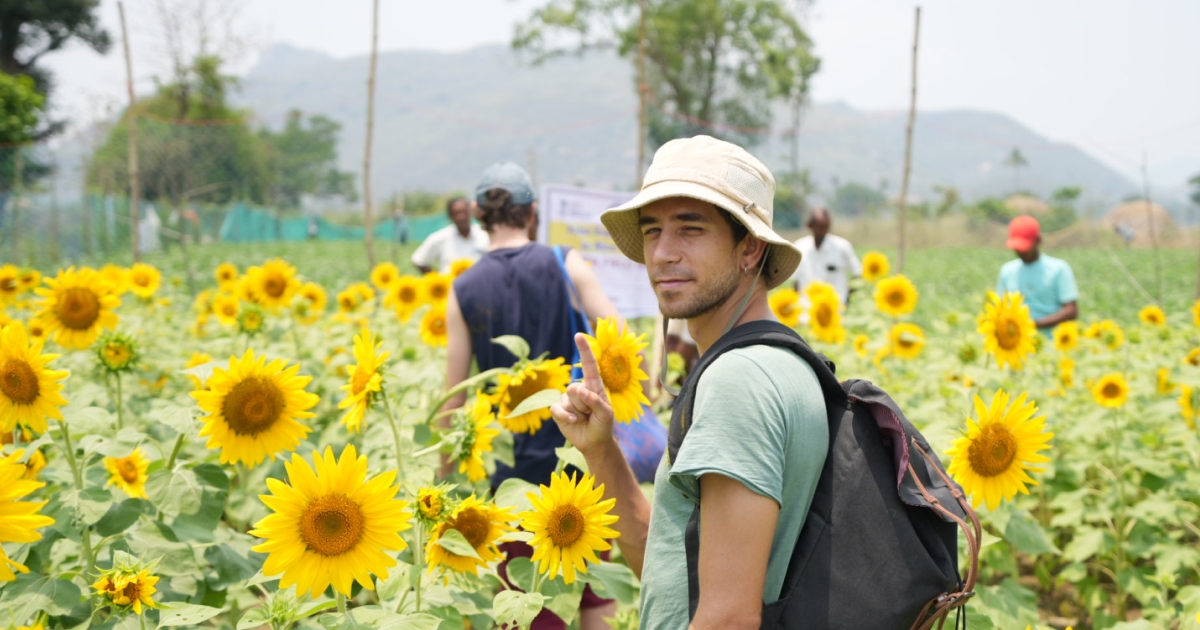 Jacopo volunteering in Odisha India