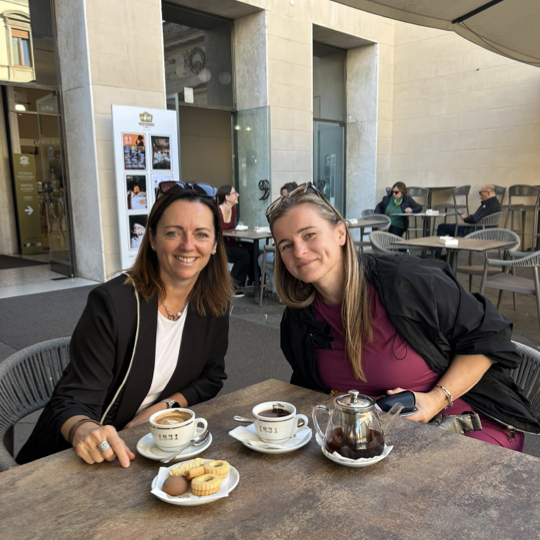 Jana Harnasova and Katarina Badurova at the Erasmus+ course Innovative Teaching Methodologies in Padova