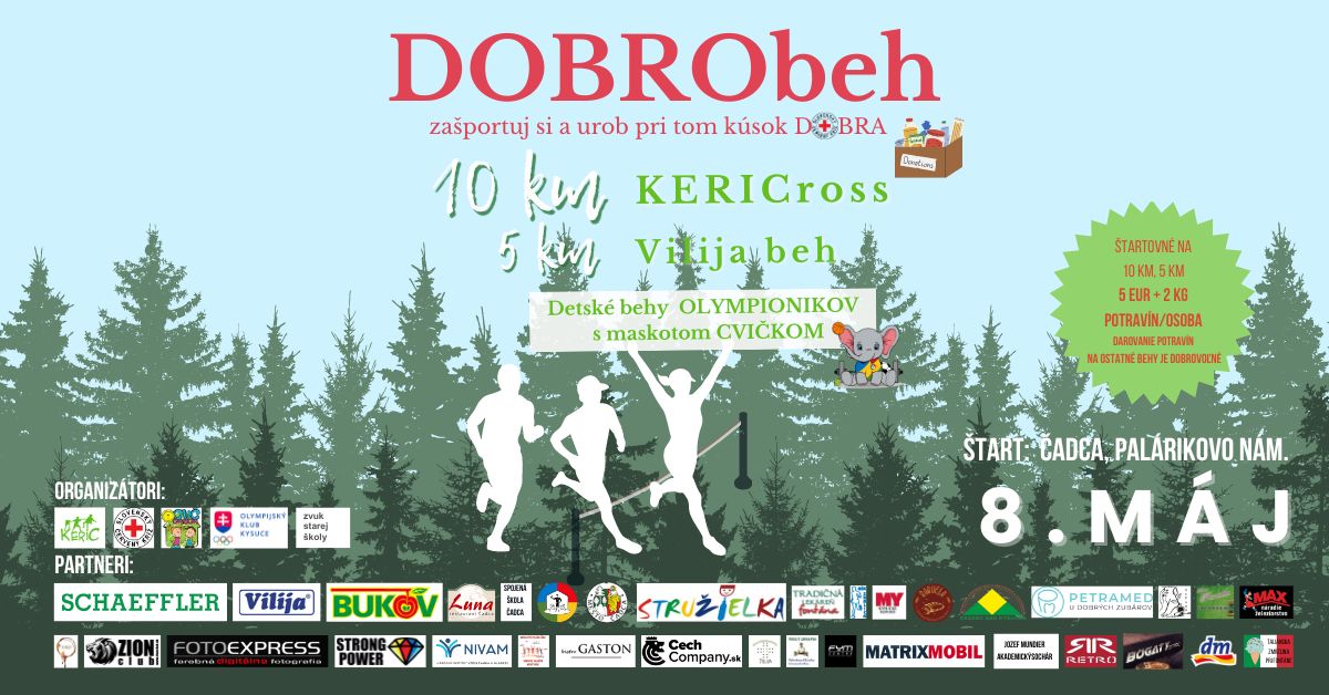 dobrobeh plagat bezci bezia v lese pred paskou plus informacie o behu 10km 5km decky beh olympionikov