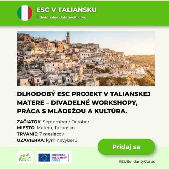 Divadlo a mládež v Matere – ESC projekt