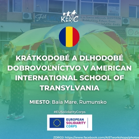 ponuka 3 dobrovolnictiev v Rumunsku