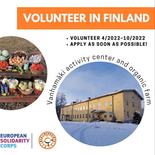 volunteer at vanhamaki finland tiny